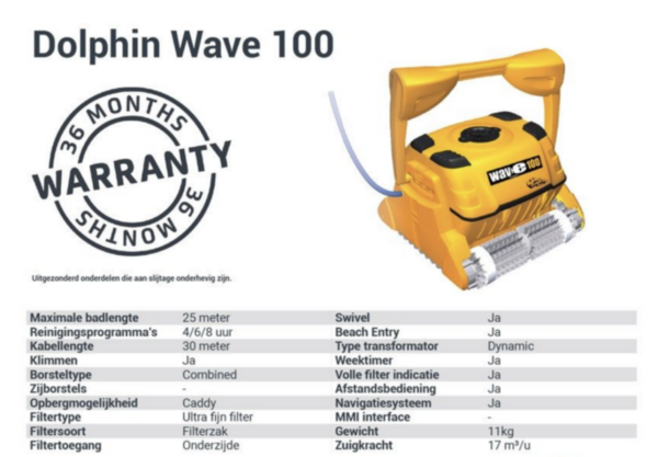 Dolphin Wave 100 Zwembadrobot