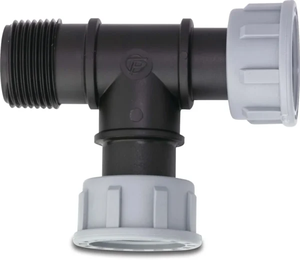 Tavlit Manifold T-stuk 1″ bu.dr 2 x 1″ bi.draad