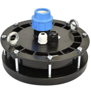 HDPE bronkop 110mm met PE doorvoer 32mm