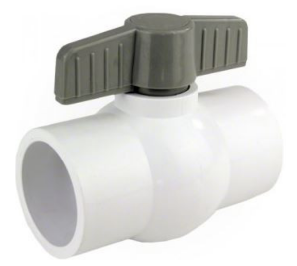 PVC kogelkraan wit 2”