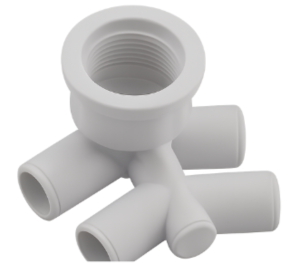 Standard venturi body 25 x 25 mm