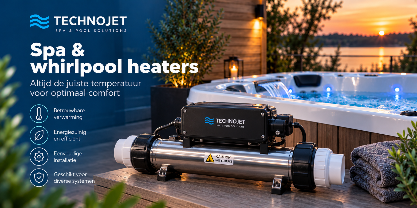 Spa en whirlpool heaters voor het verwarmen van whirlpoolwater