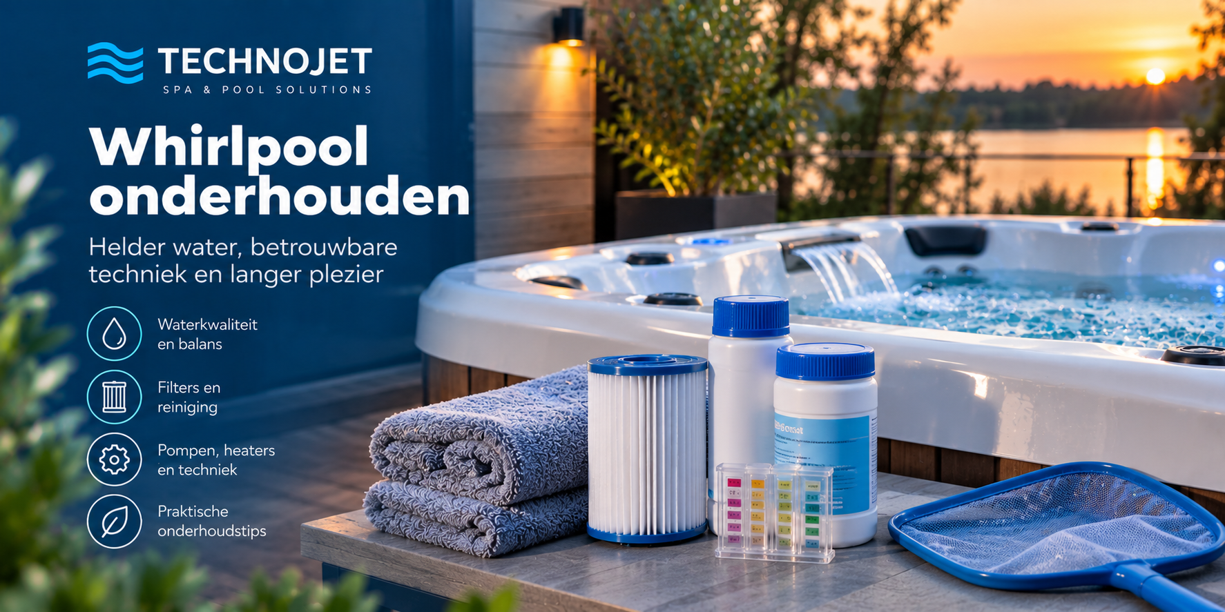 Whirlpool onderhouden - waterkwaliteit filters pompen en heaters