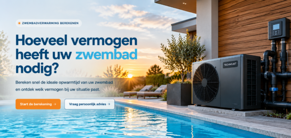 Zwembadverwarming en berekening van het benodigde vermogen